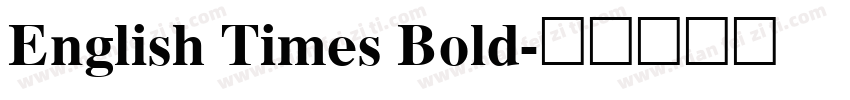 English Times Bold字体转换